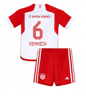 Bayern Munich Joshua Kimmich #6 Primera Equipación Niños 2023-24 Manga Corta (+ Pantalones cortos)